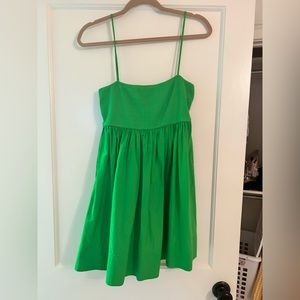 ZARA green ribbed top dress short size large